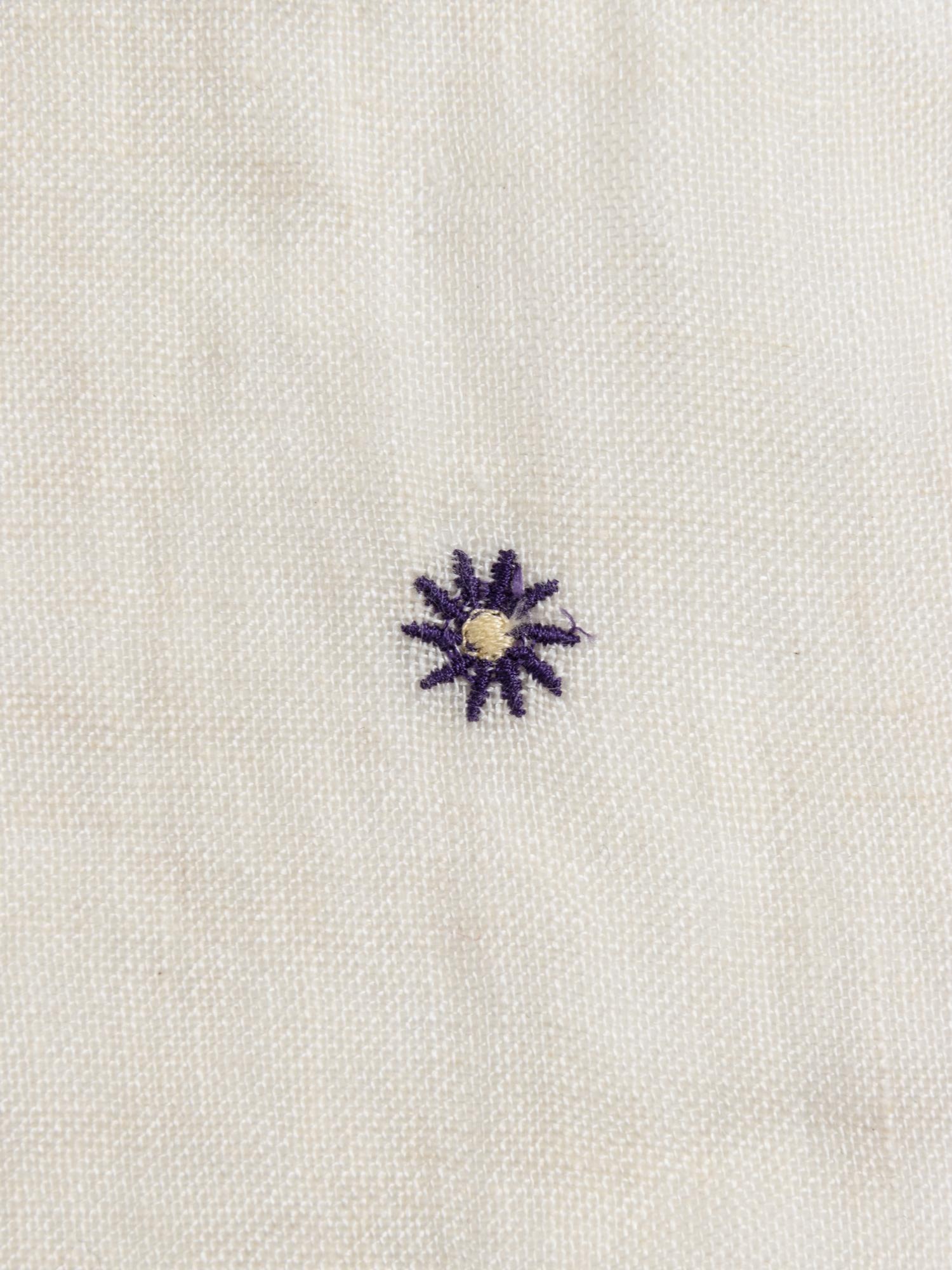 A Set of Embroidered Linen Drapery Panels
