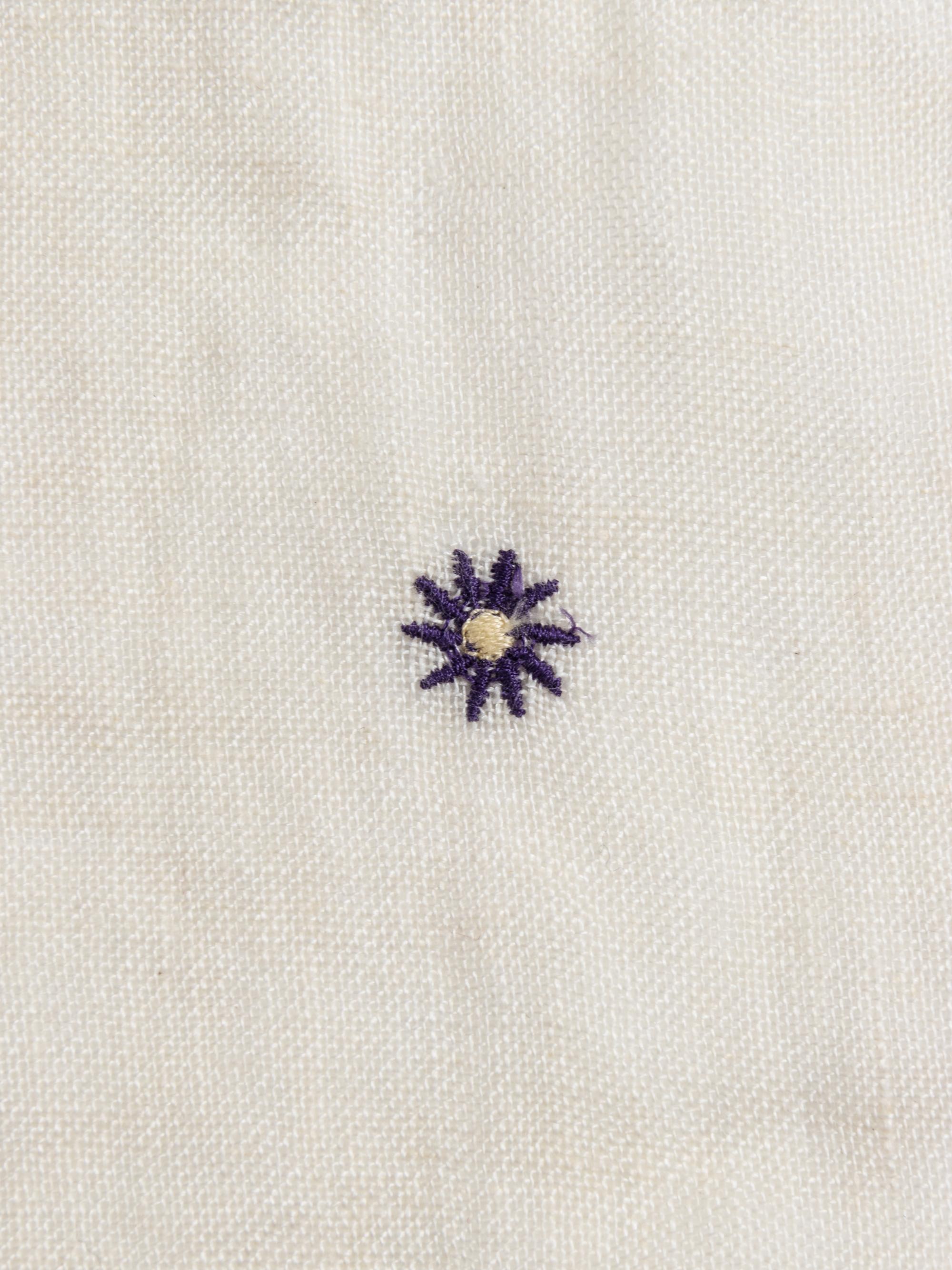 A Set of Embroidered Linen Drapery Panels