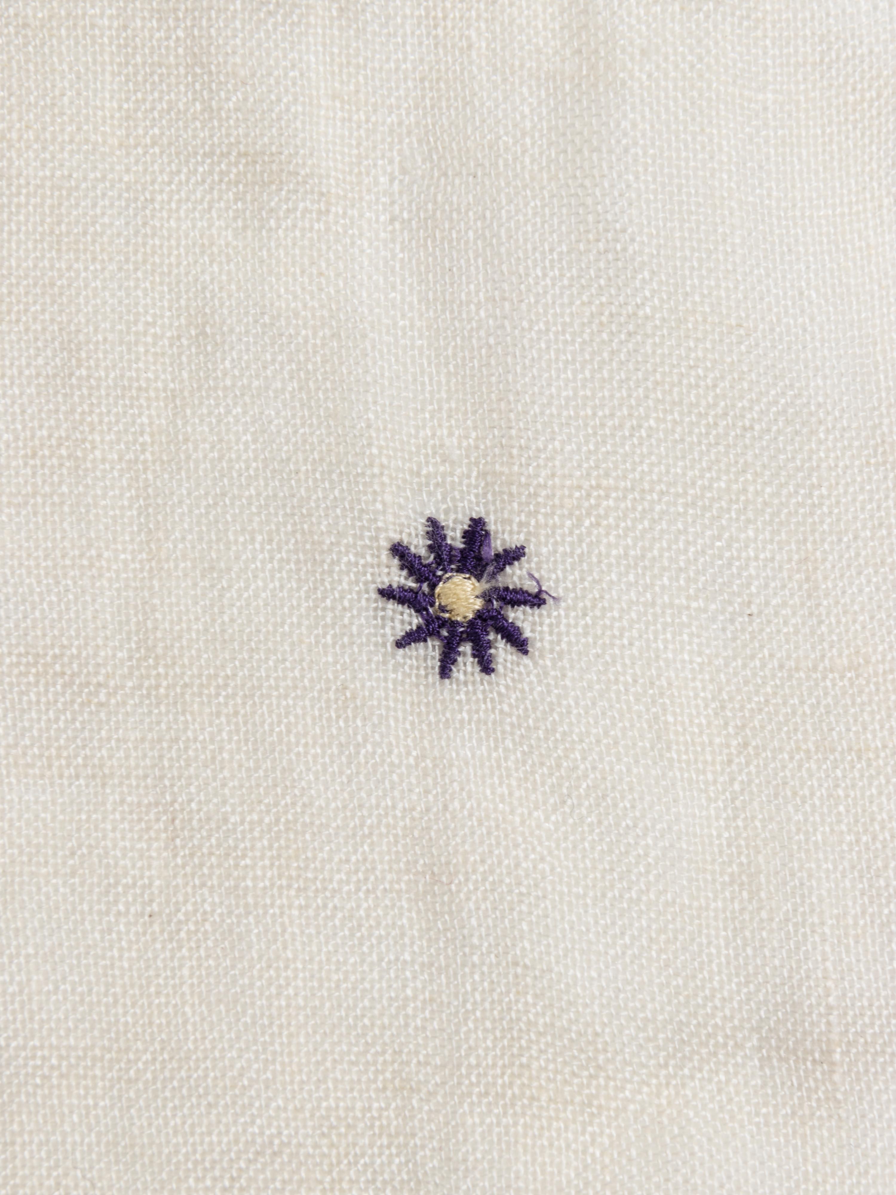 A Set of Embroidered Linen Drapery Panels