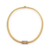 YELLOW GOLD AND DIAMOND NECKLACE