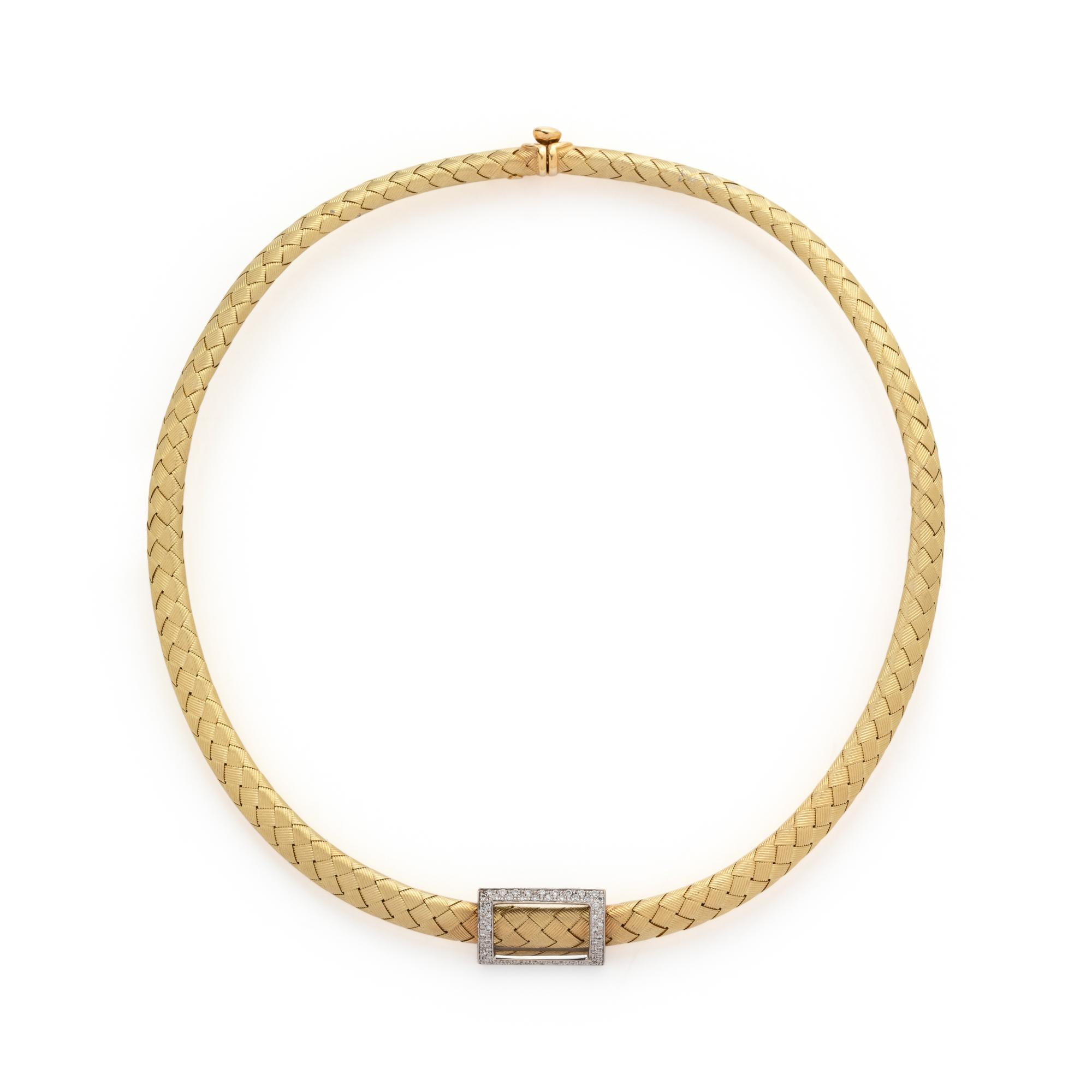 YELLOW GOLD AND DIAMOND NECKLACE