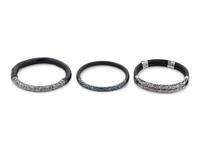 Three Chinese Silver Mounted Cane Bangles