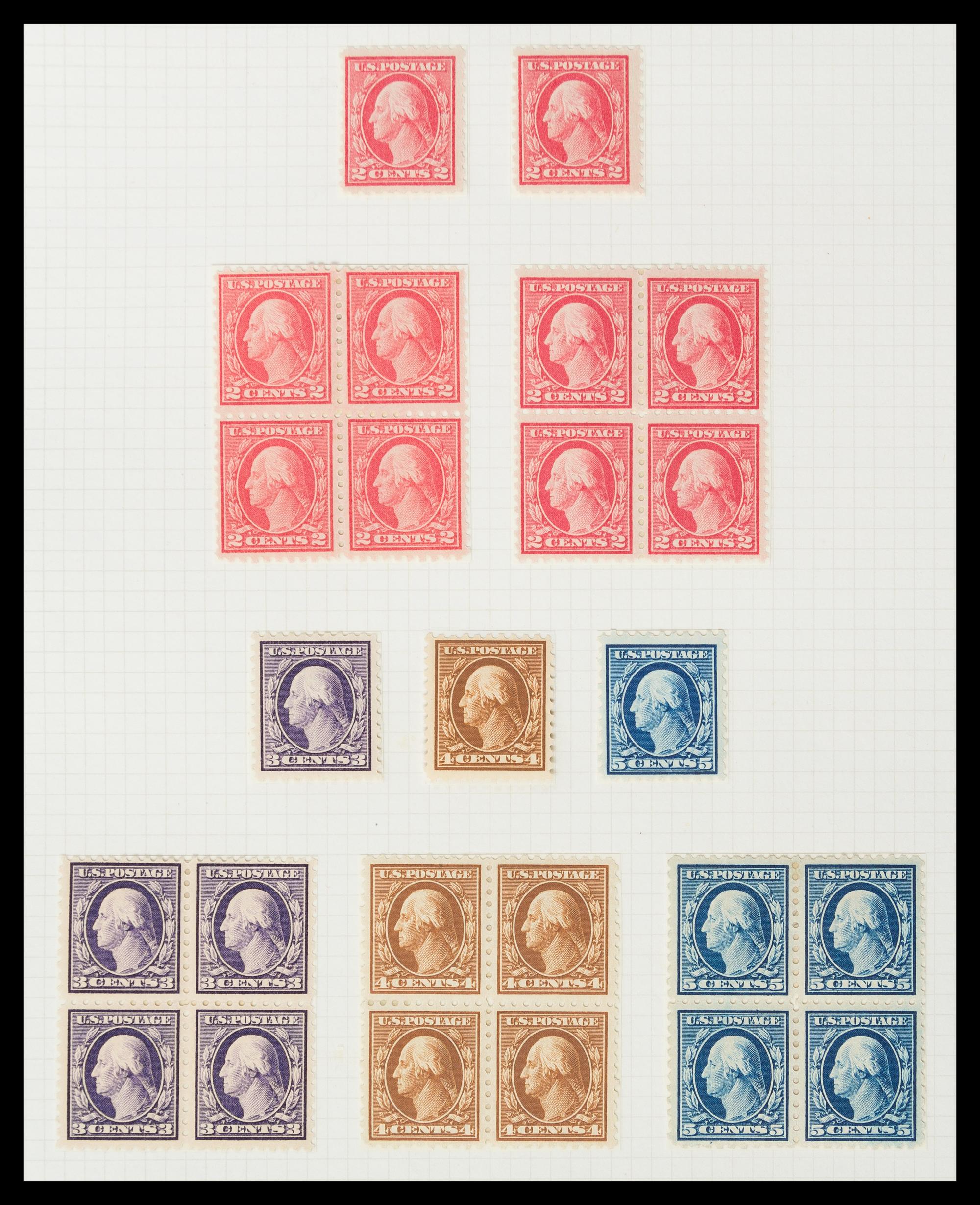A Collection of United States Regular Issue Stamps — 1912-1917
