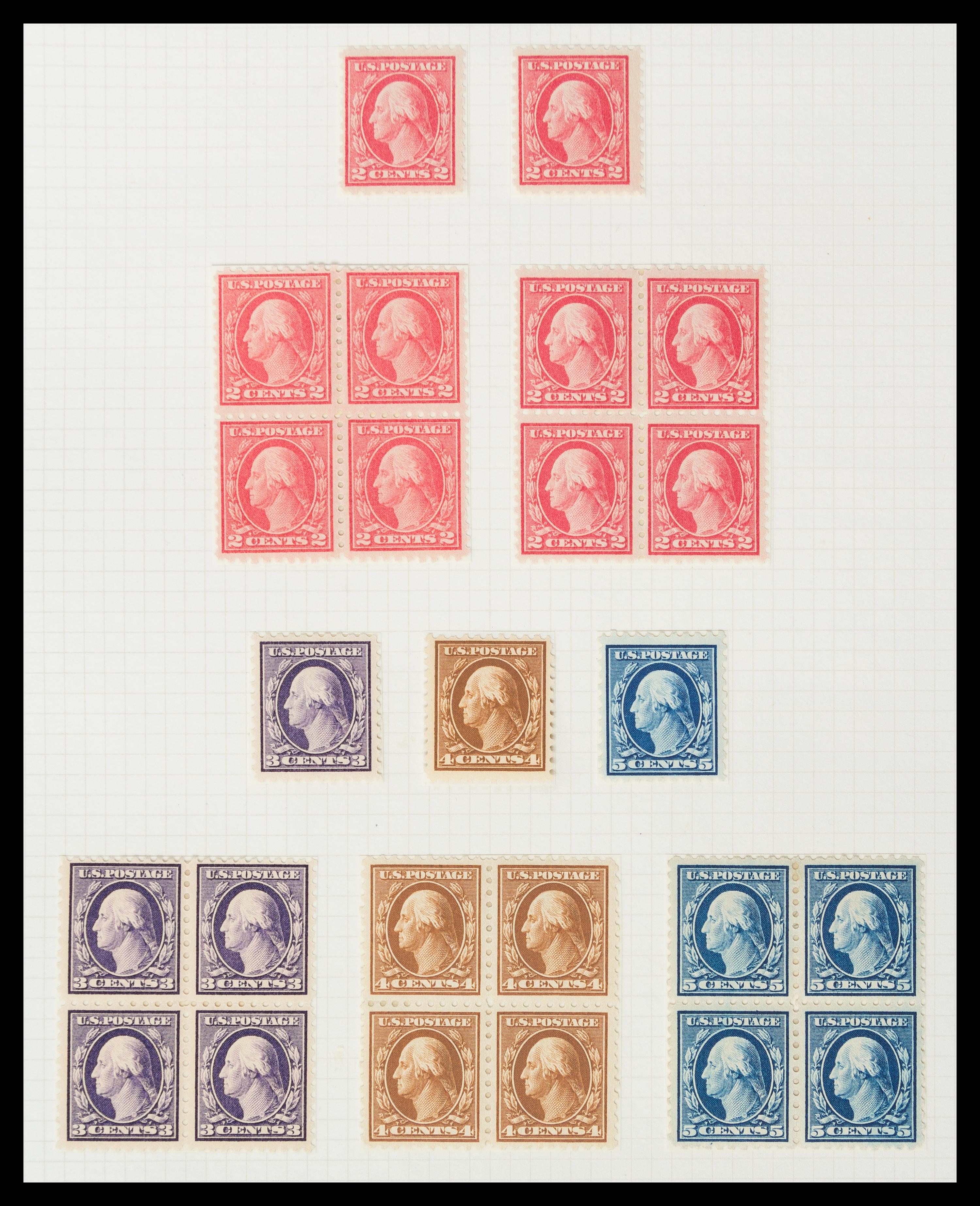 A Collection of United States Regular Issue Stamps — 1912-1917
