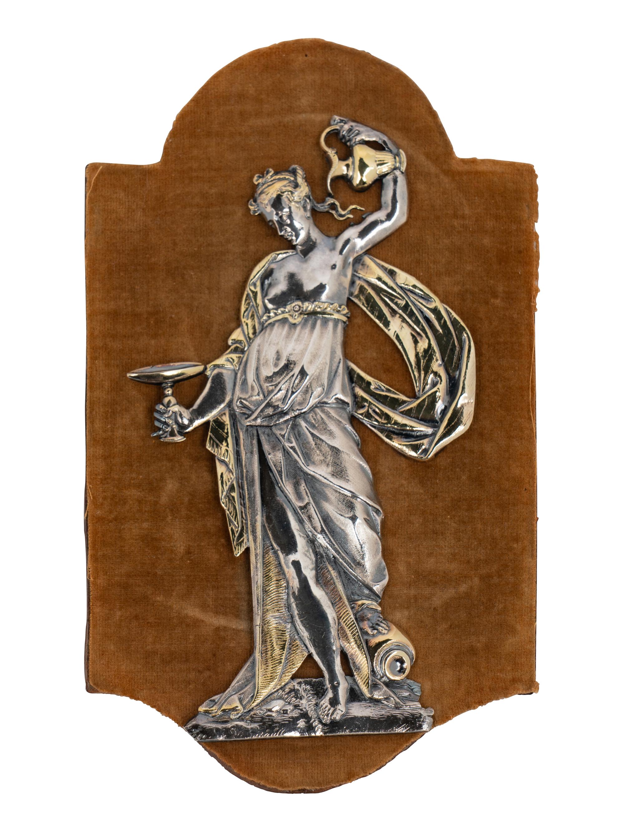 A Set of Five South German Silver Figural Plaques