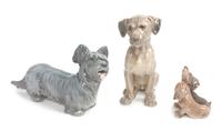 Three Bing & Grondahl Porcelain Figures Width of widest 9 3/4 inches. — 20TH CENTURY