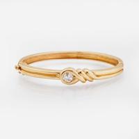 A 14K Yellow Gold and Diamond Bracelet