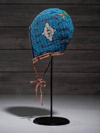 Sioux Child's Beaded Hide Bonnet
