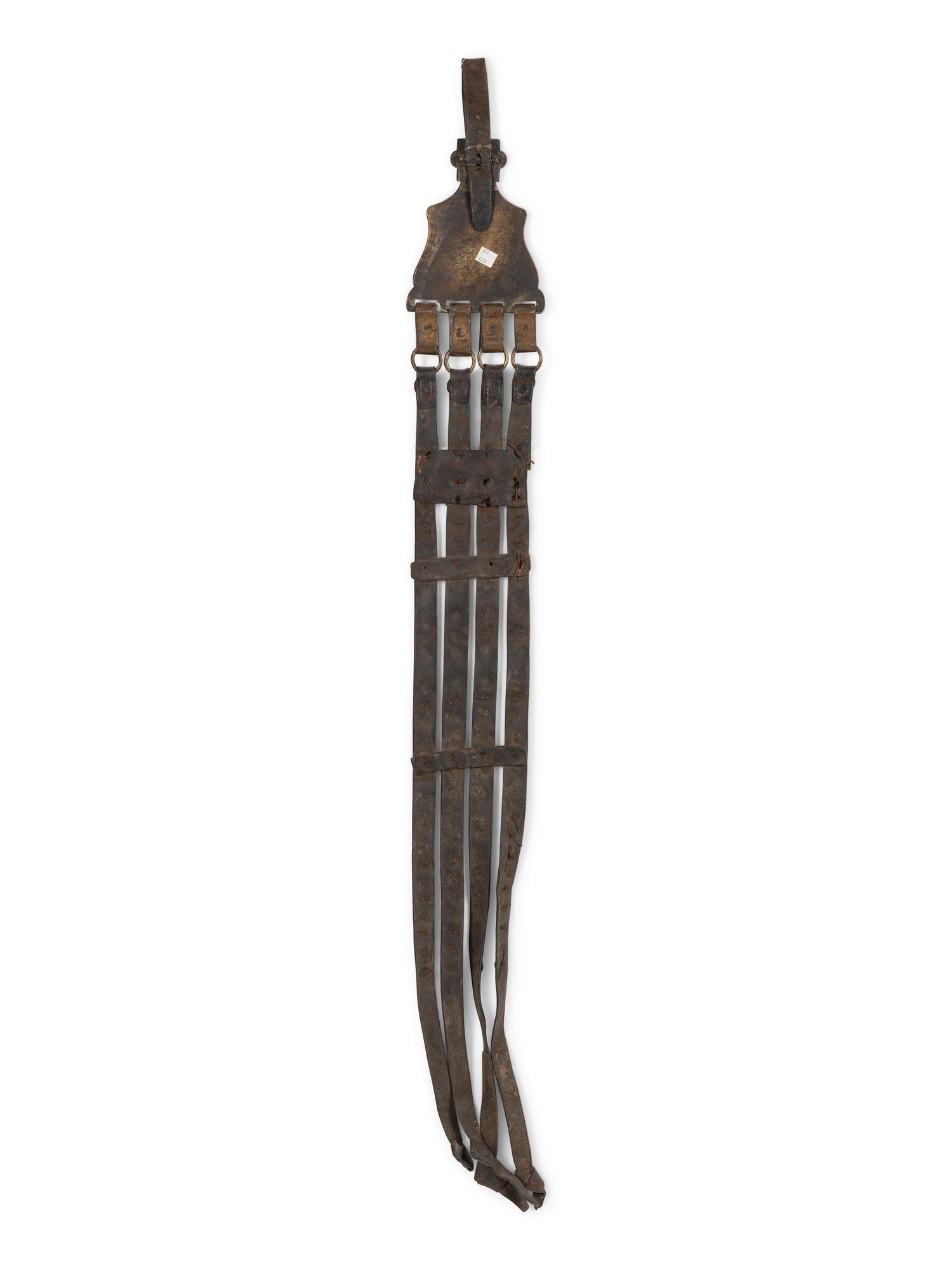 A German Leather and Engraved Brass Horse Harness