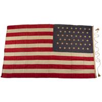 [FLAGS & PATRIOTIC TEXTILES]. Two 45-star flags. [Ca 1896-1908].