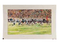 A Group of Five Large Scale Football Artworks Formerly Displayed at Mike Ditka’s Restaurant