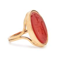 ROSE GOLD AND CARNELIAN INTAGLIO RING