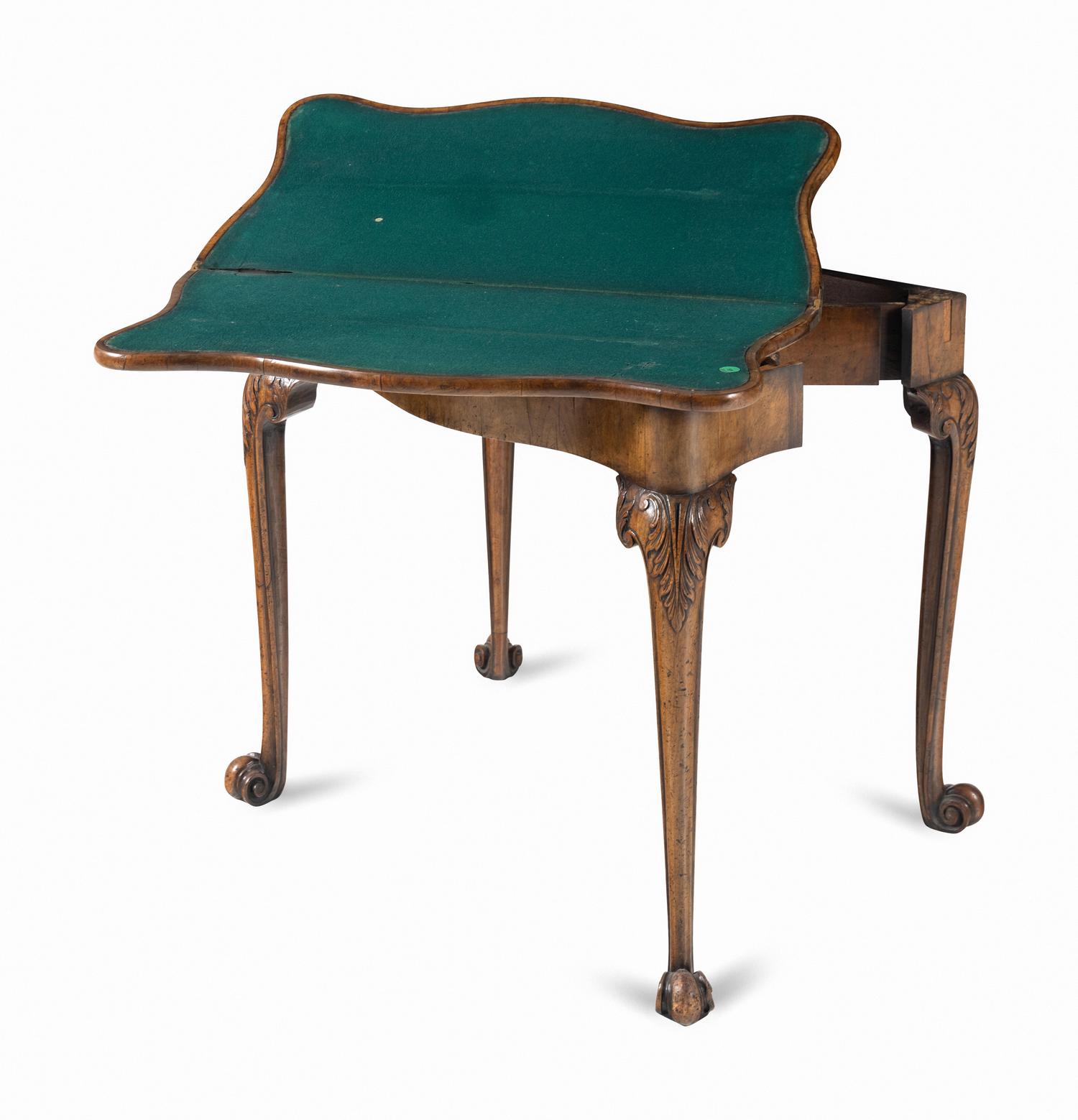 A George II Style Walnut Concertina-Action Table