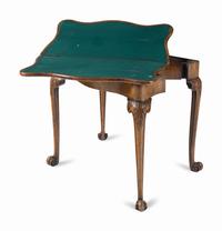 A George II Style Walnut Concertina-Action Table