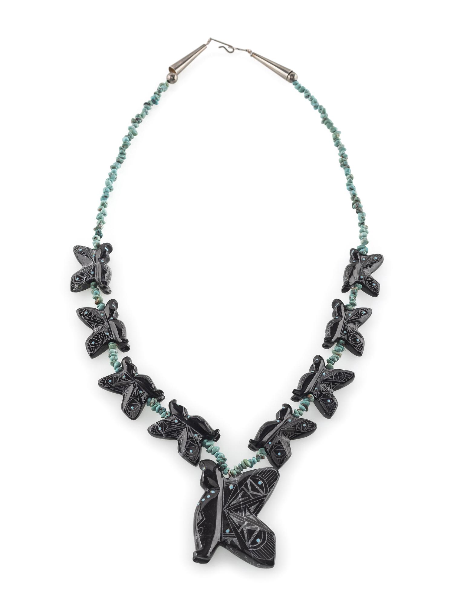 Single-strand Carved Butterfly Necklace