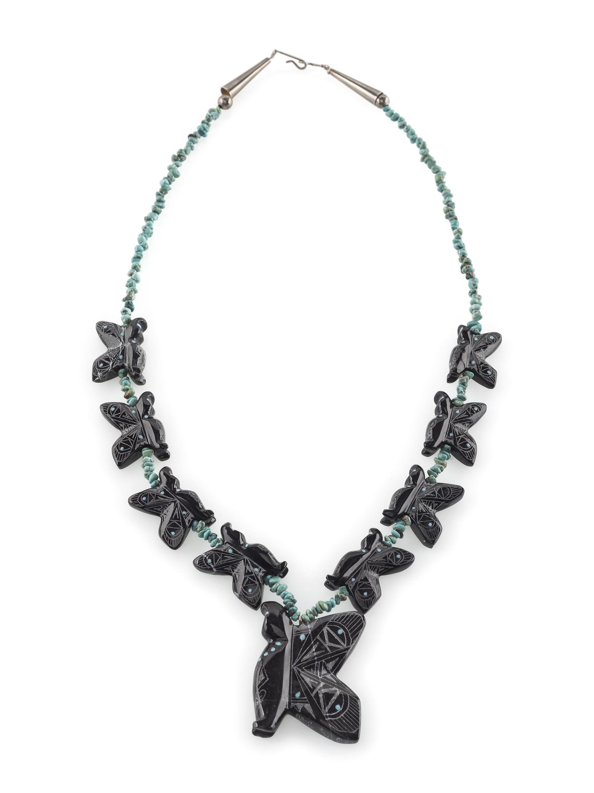 Single-strand Carved Butterfly Necklace