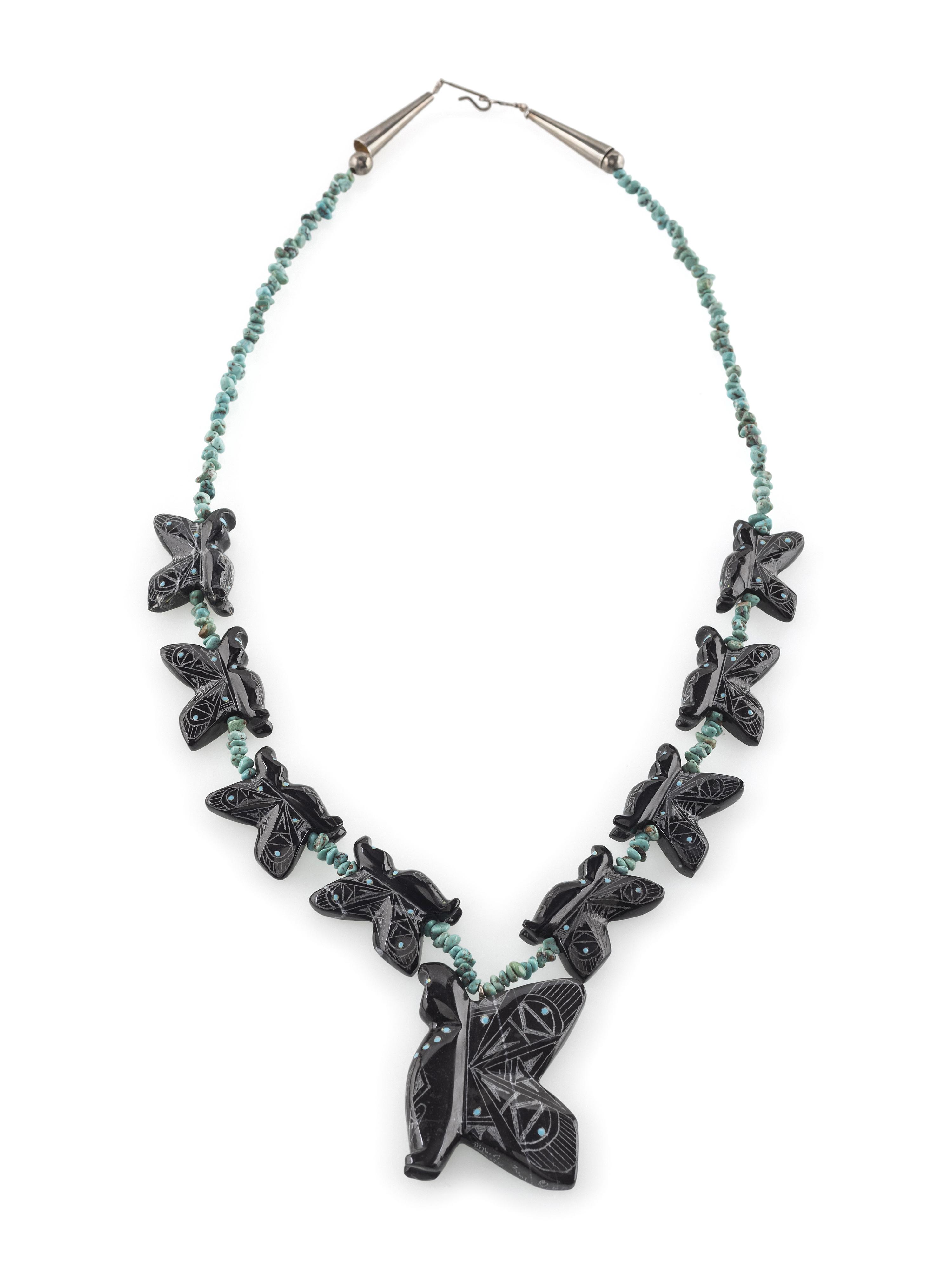 Single-strand Carved Butterfly Necklace