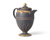 A Wedgwood Parcel Gilt Black Basalt Coffee Pot