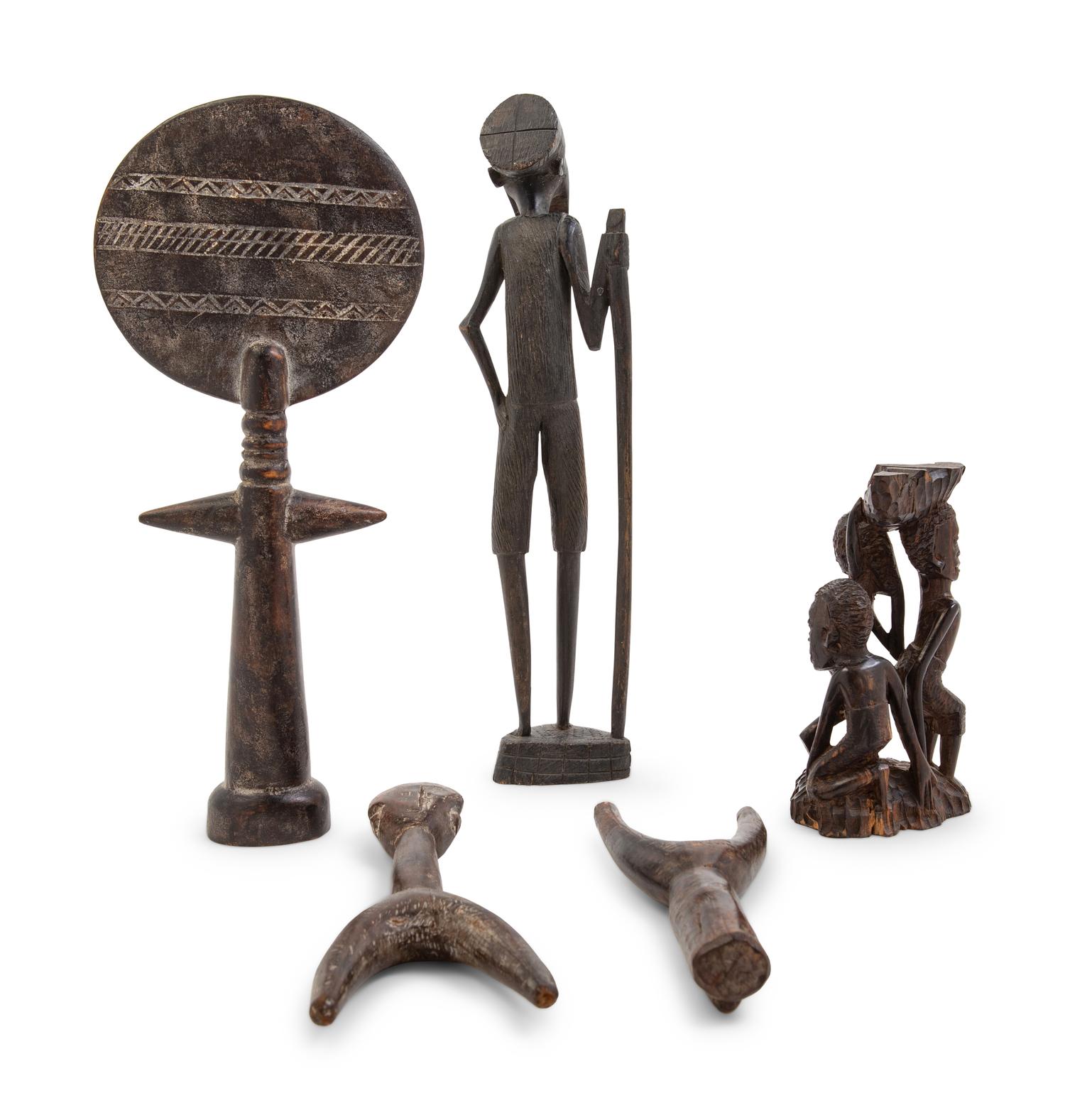 Five African Wood Carvings