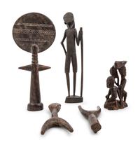 Five African Wood Carvings