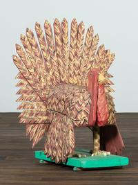 A Carved and Painted Folk Art Turkey