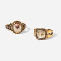 Two Georgian "Lover's Eye" mourning rings early 19th century