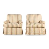 A Pair of Bridgewater-Style Lounge Chairs