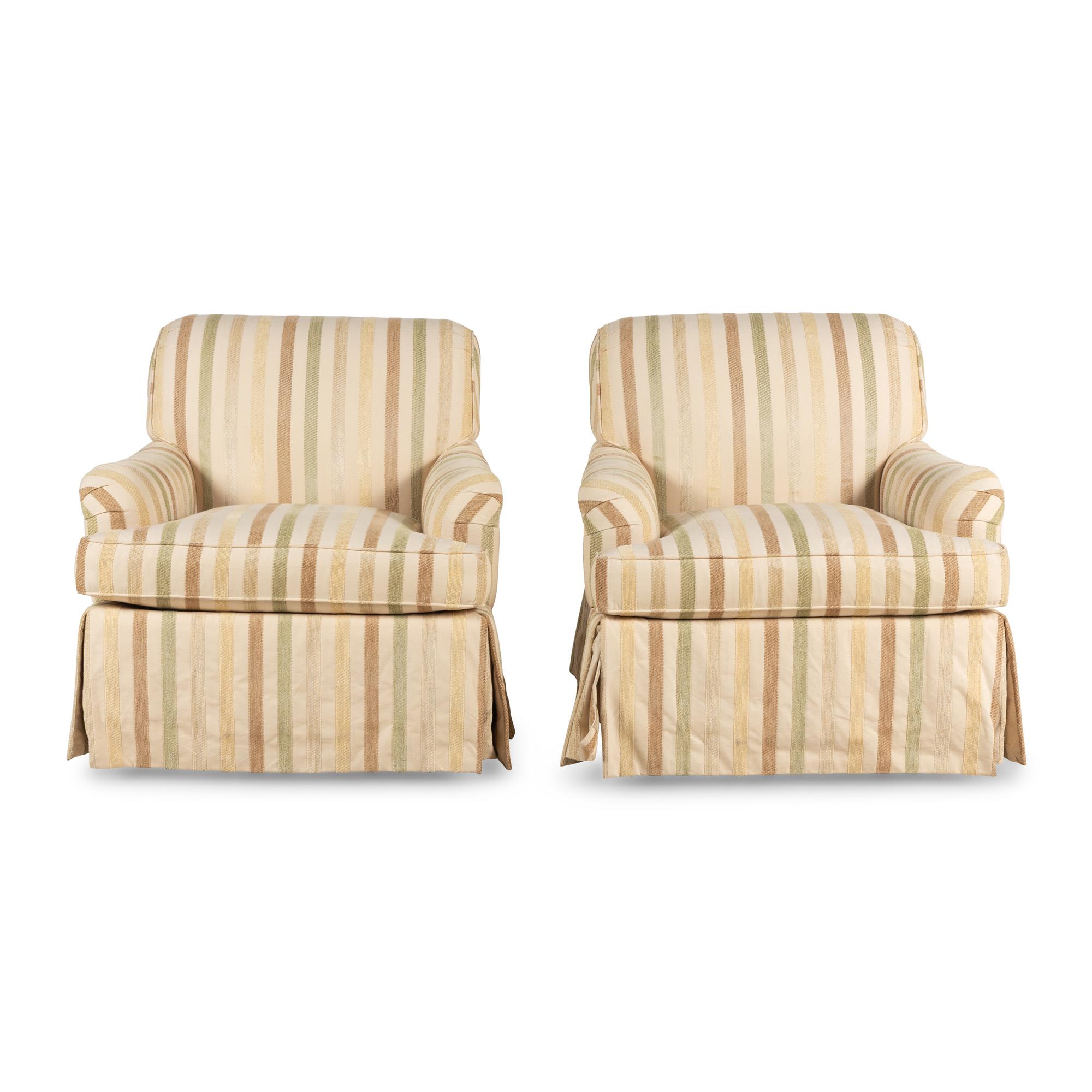 A Pair of Bridgewater-Style Lounge Chairs