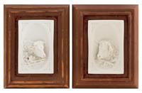 A Pair of Parian Ware Plaques Height 9 x width 6 inches. — AFTER JAMES PRIESTMAN (1882-1914)