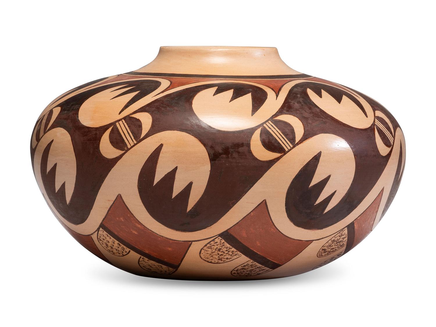 Polychrome Migration Pattern Pottery Jar