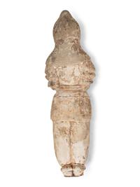 A Chinese Pottery Figure of a Warrior, Possibly Tang 或爲唐 陶將軍俑