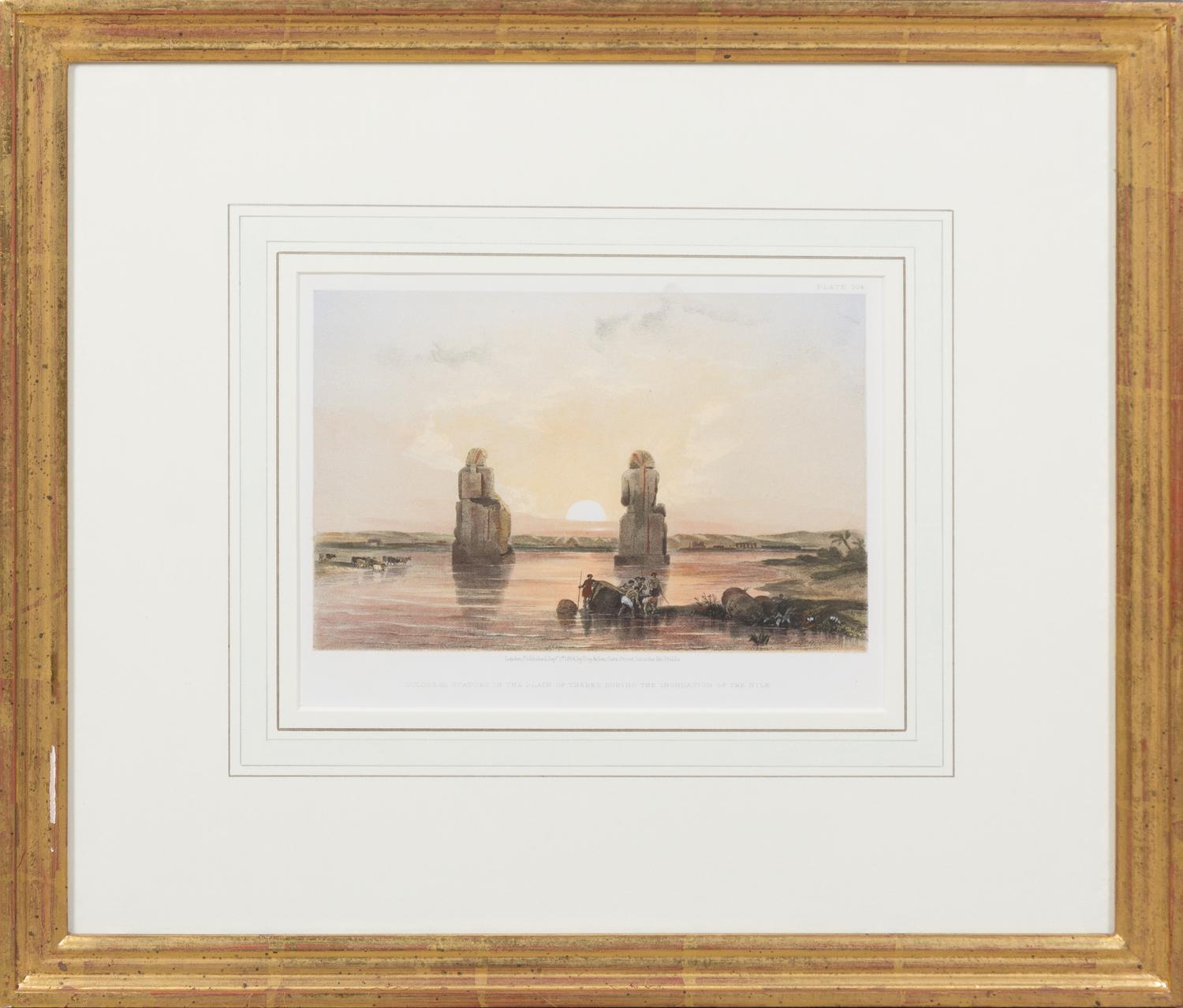 A Set of Six Hand Colored Lithographs Largest: 6 3/4 x 9 1/4 inches (visible). — DAVID ROBERTS (SCOTTISH, 1796-1864)