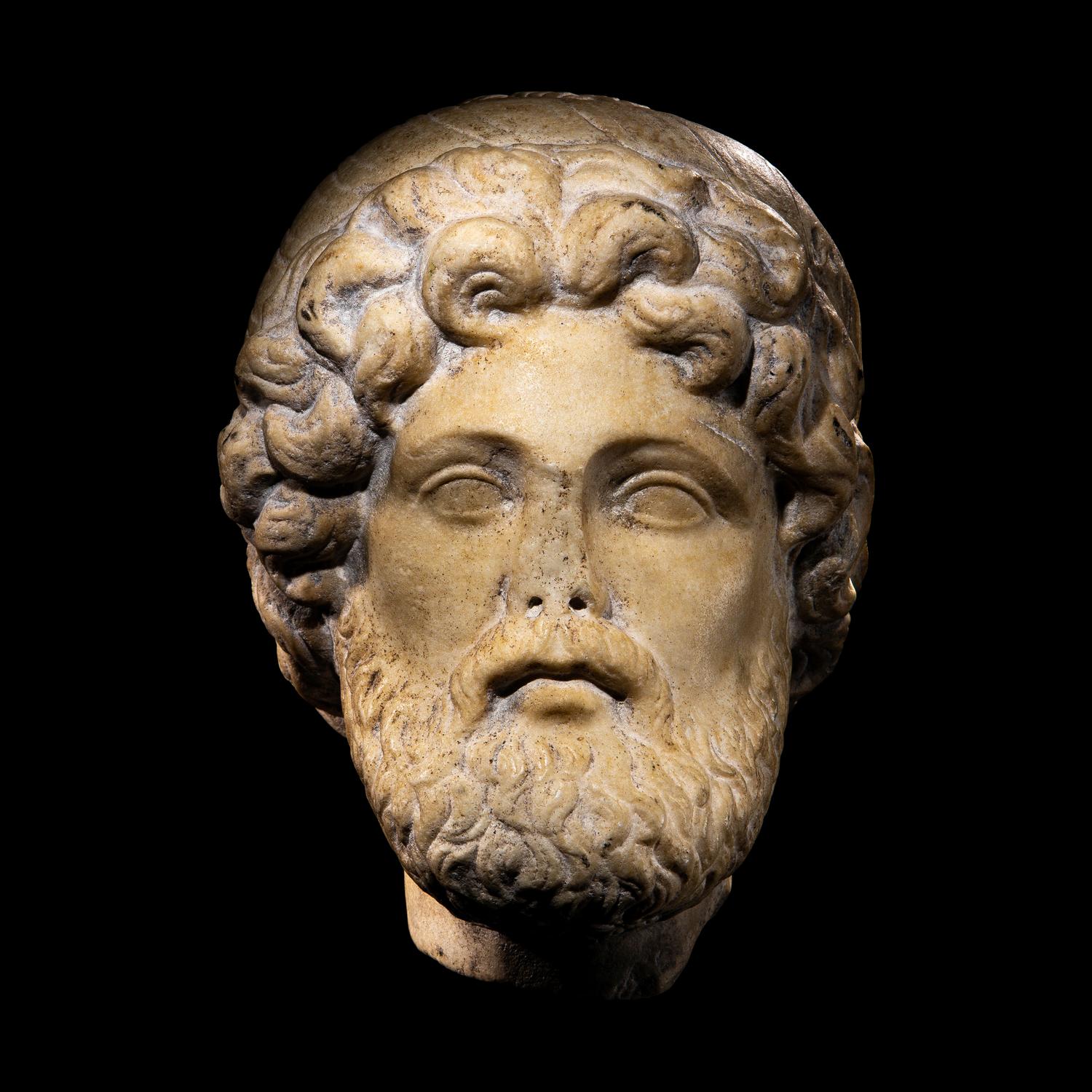 A Roman Marble Head of Asclepius