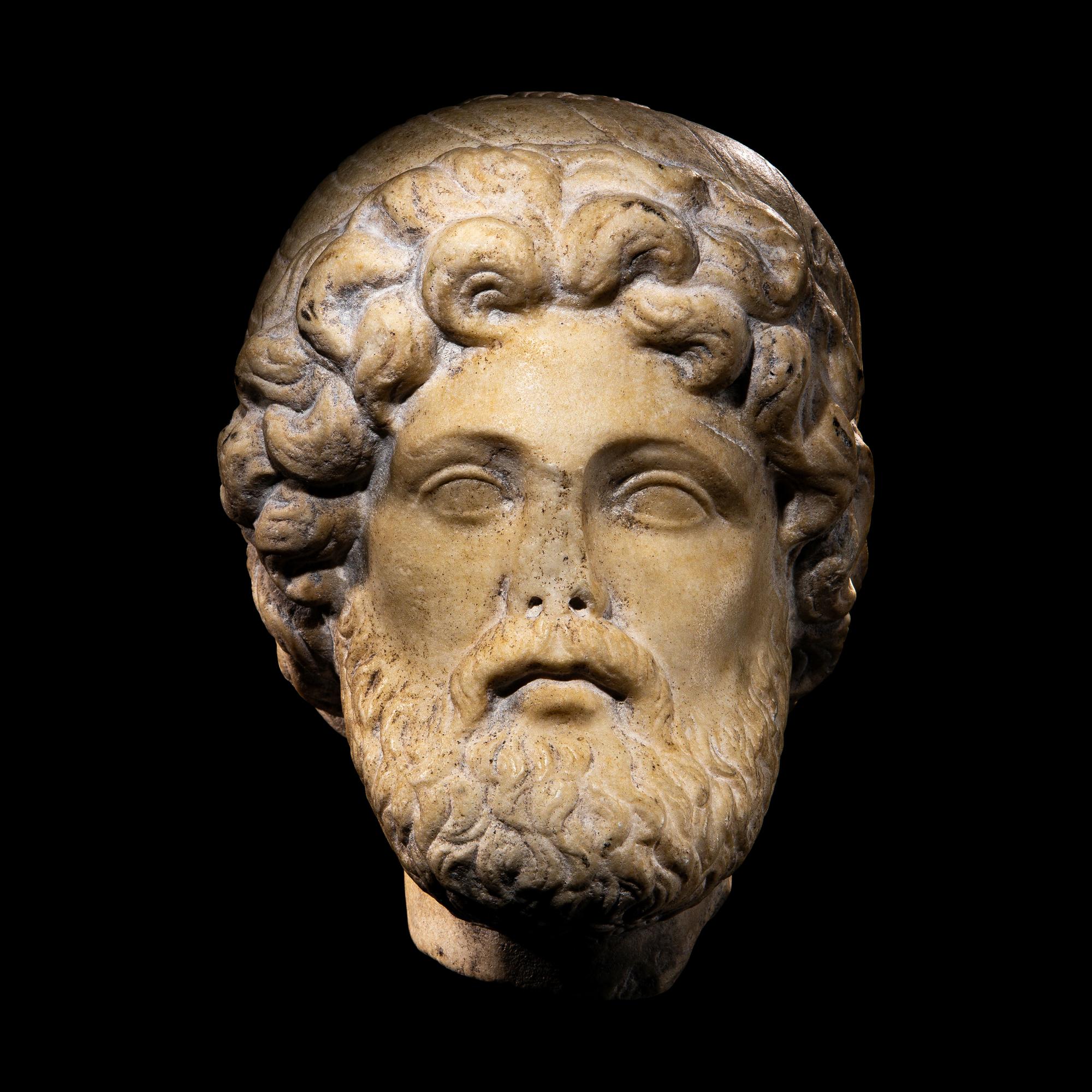 A Roman Marble Head of Asclepius