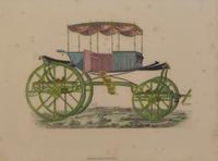 Nine French Handcolored Engravings, Sidney Z. Lucas, Height 5 3/4 x width 7 7/8 inches (visible).