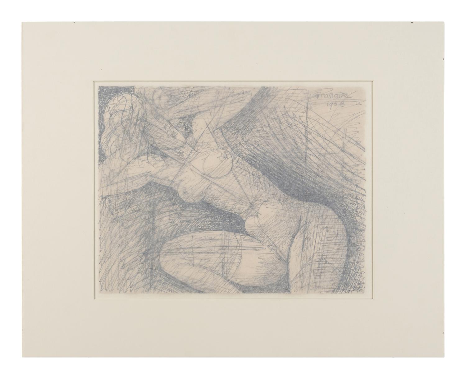 Nu, mains dans la chevelure (Nude, hands in her hair), 1958