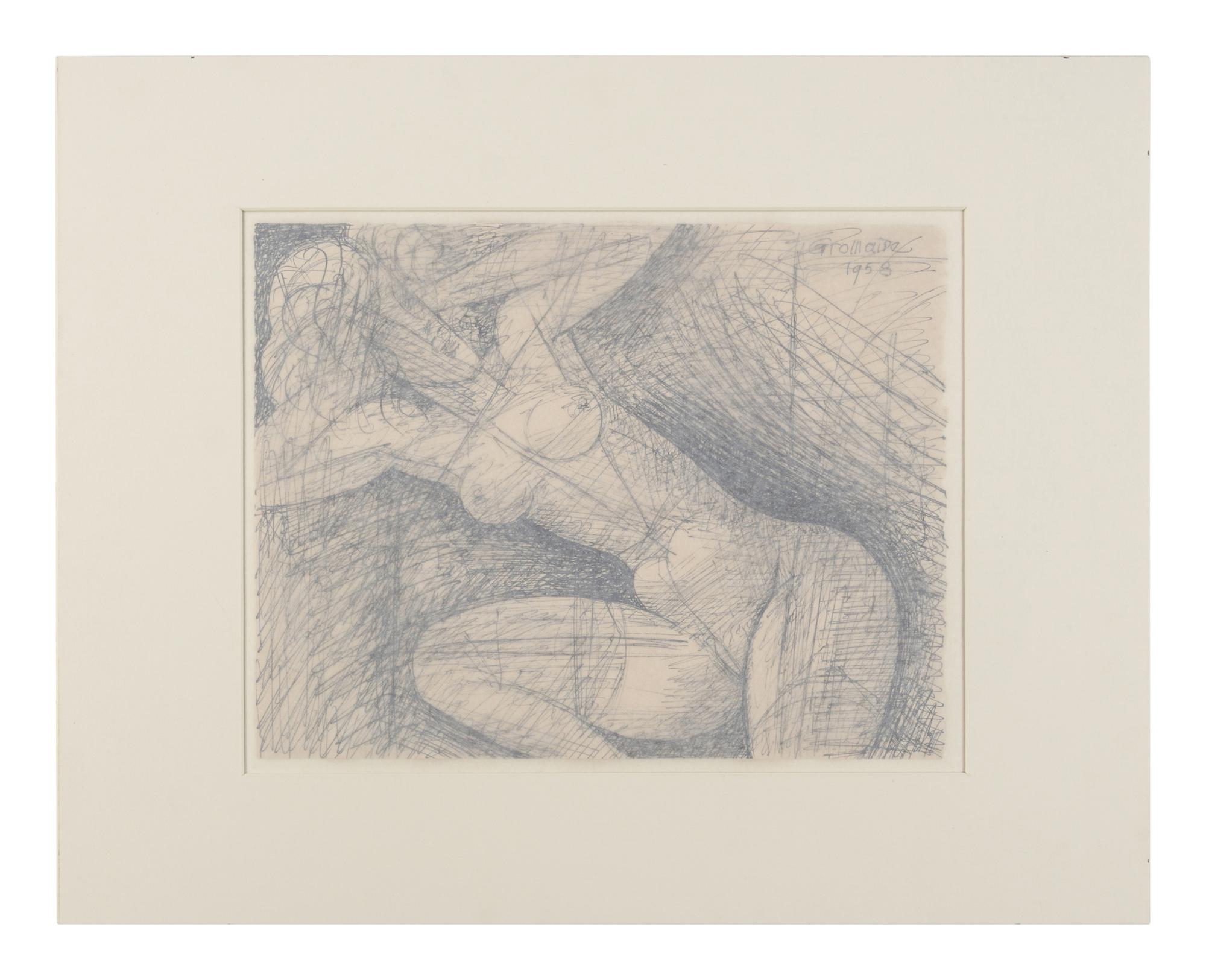 Nu, mains dans la chevelure (Nude, hands in her hair), 1958