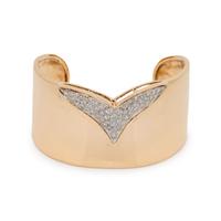 YELLOW GOLD AND DIAMOND CUFF BRACELET