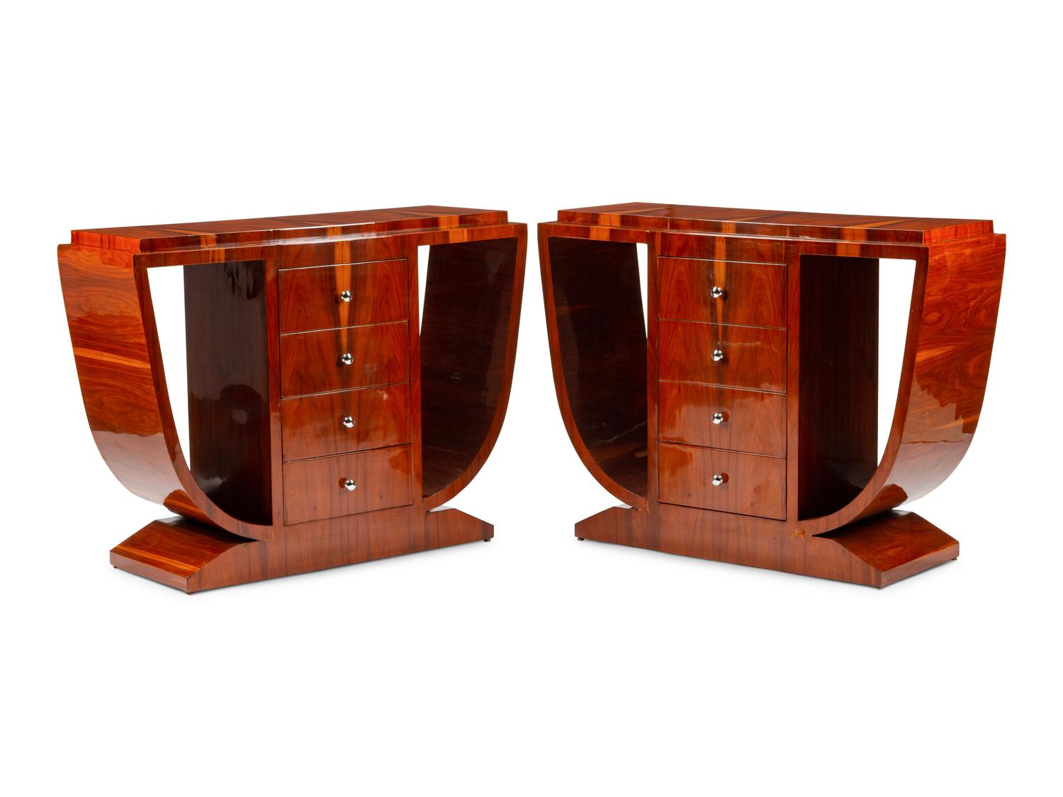 A Pair of Art Deco Style Console Tables