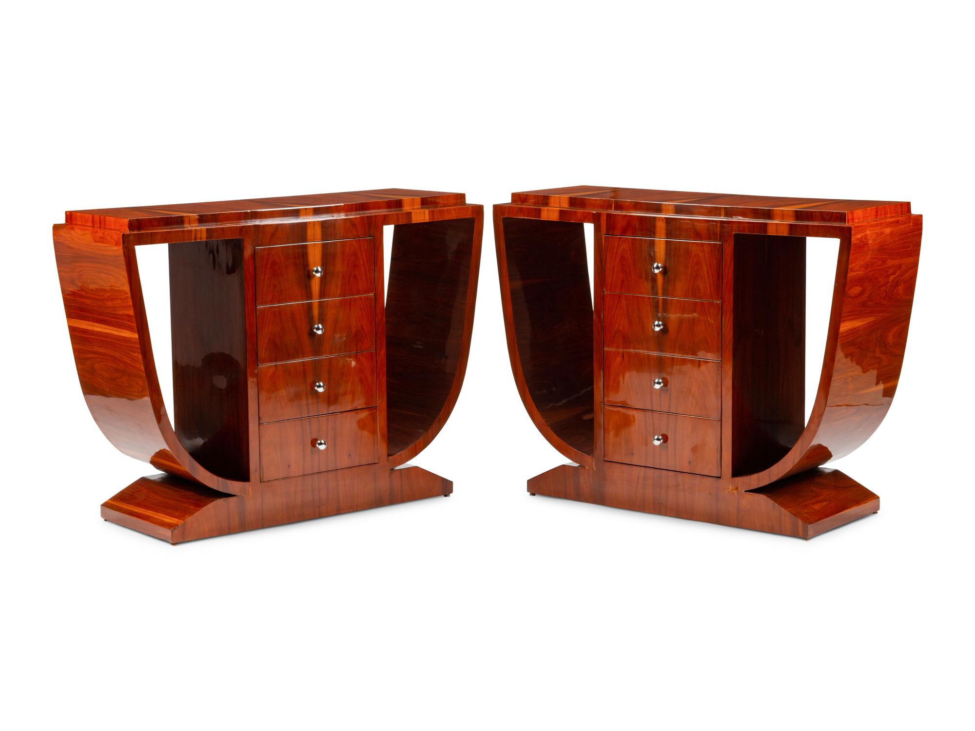 A Pair of Art Deco Style Console Tables