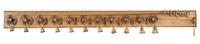 A Set of English Brass Service Bells Width of rack 111 inches. — 19TH CENTURY