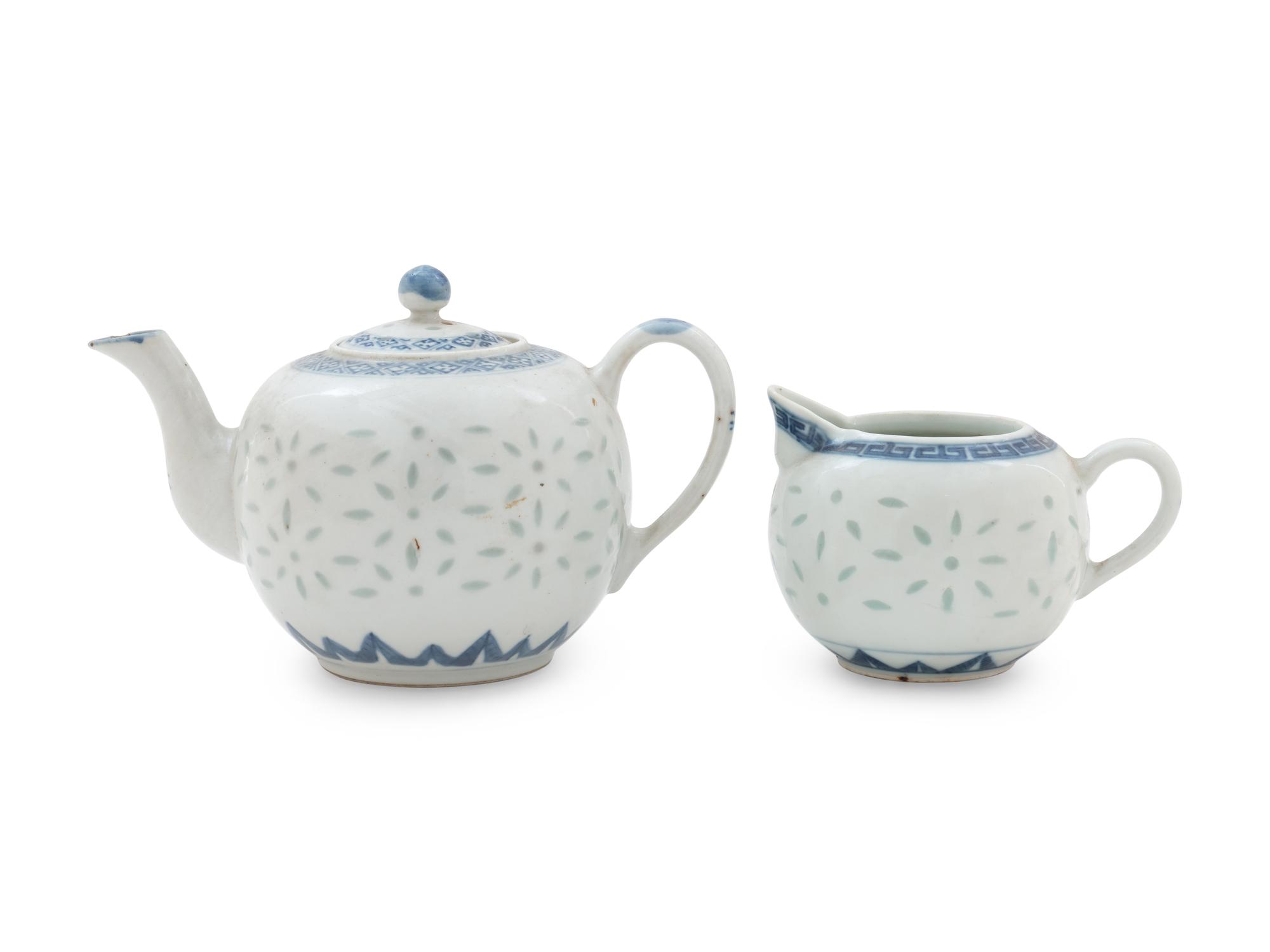 A Partial Set of Chinese Blue and White Porcelain Dinner Service