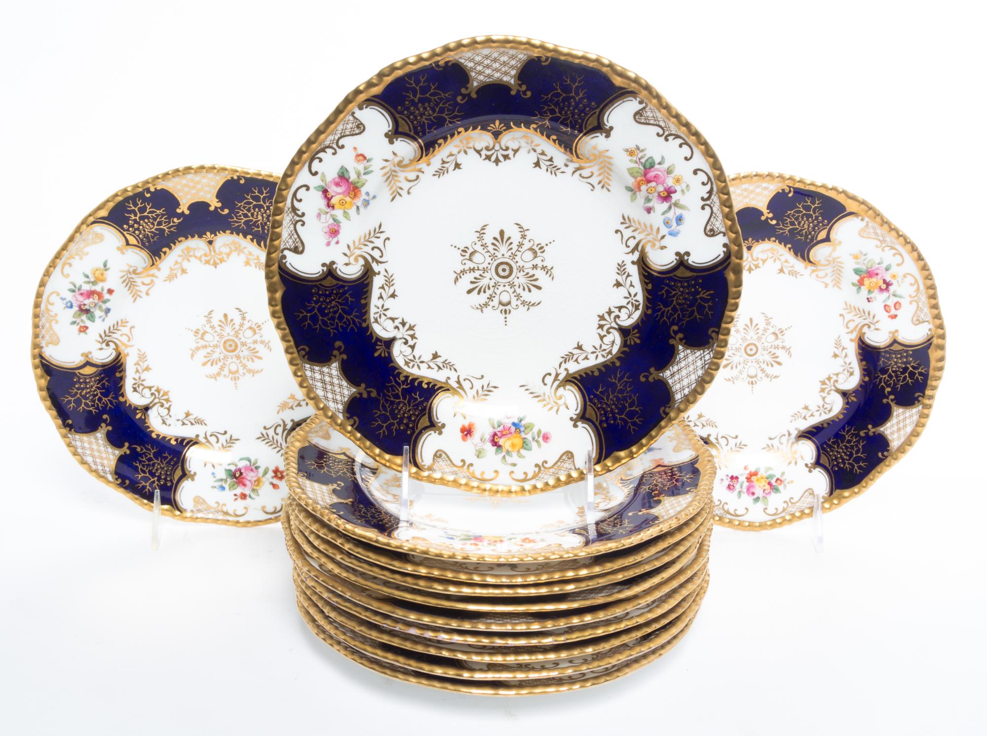 A Set of Twelve Coalport Service Plates Diameter 9 inches. — 20TH CENTURY