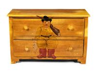 A Pair of Chests Painted After Fernando Botero