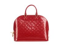 Louis Vuitton Red Patent Monogram Alma Handbag & Cosmetic Bag