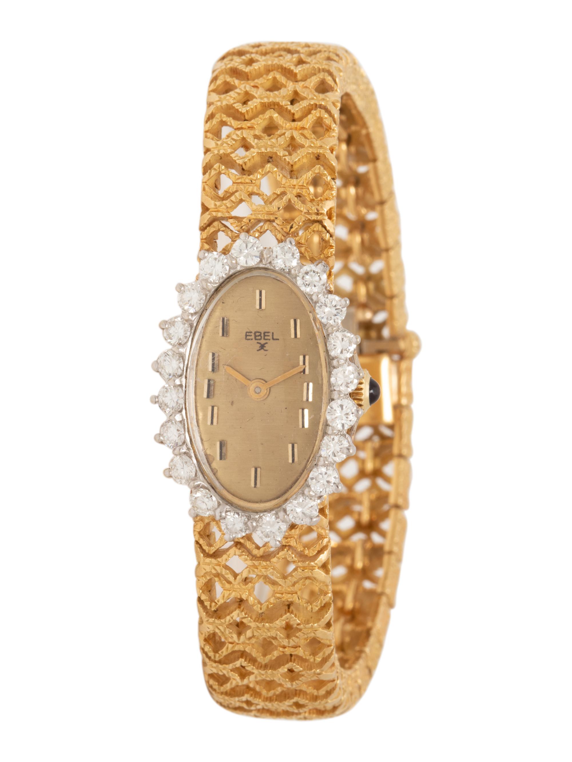 EBEL, 18K YELLOW GOLD AND DIAMOND WRISTWATCH