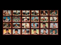 A Group of 160 1955 Bowman Baseball Cards Including Multiple Hall of Famers,