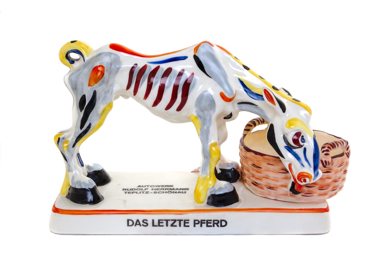 A Czech Ceramic Equestrian Figure Width 10 3/4 inches. — DITMAR-URBACH, CIRCA 1930