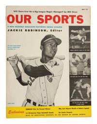 [SPORTS]. ROBINSON, Jackie, editor. Our Sports . New York, May - October [1953]. Complete run of the first Black sports magazine.