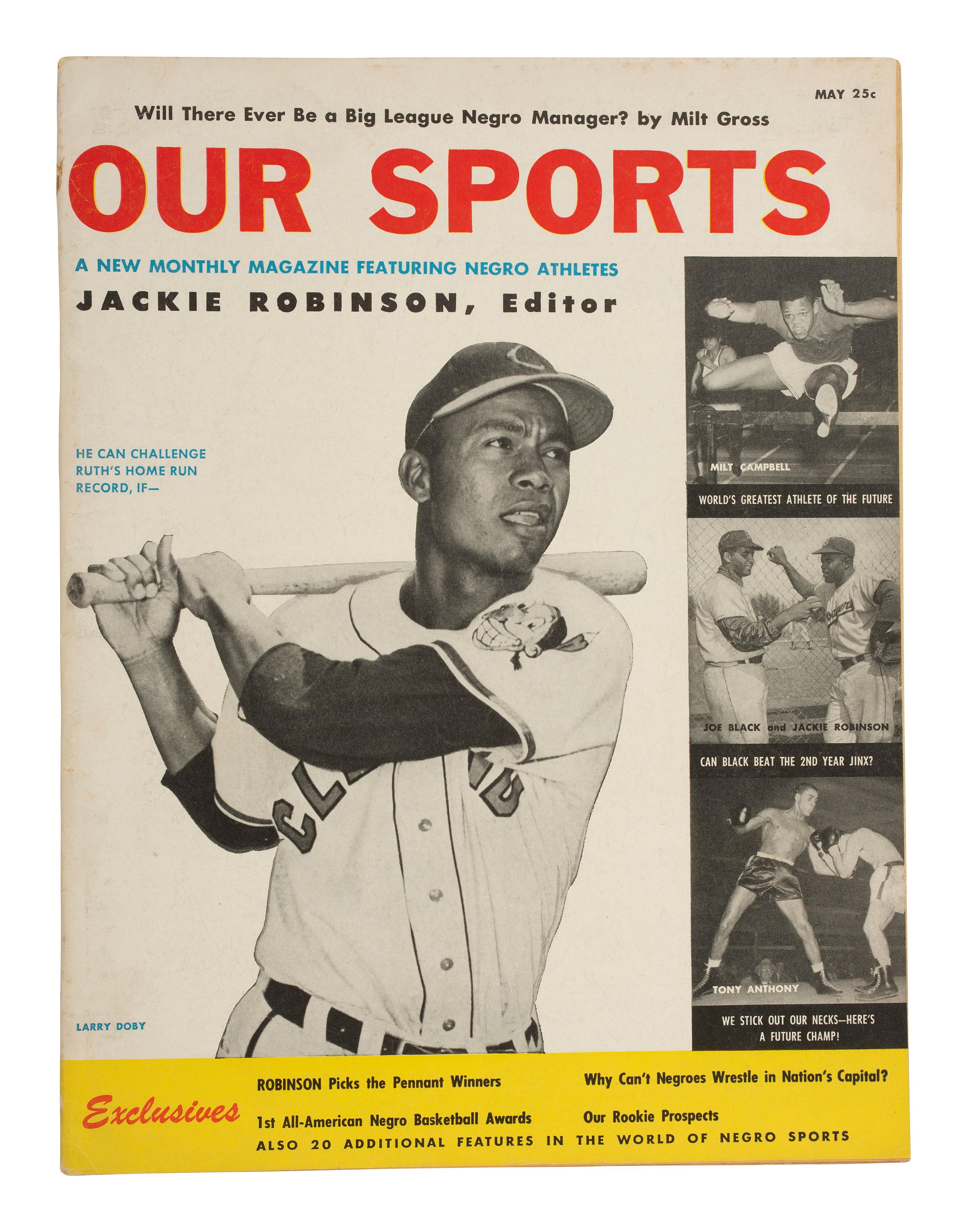 [SPORTS]. ROBINSON, Jackie, editor. Our Sports . New York, May - October [1953]. Complete run of the first Black sports magazine.